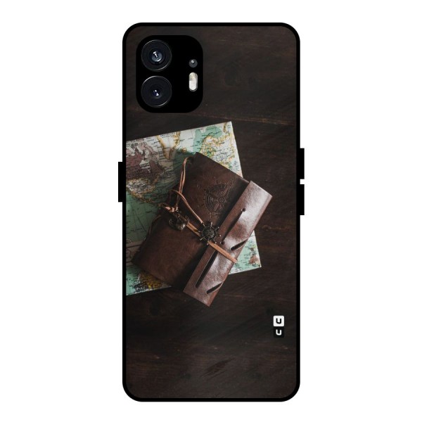 Map Journal Metal Back Case for Nothing Phone 2
