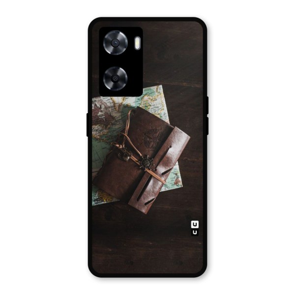 Map Journal Metal Back Case for Oppo A77