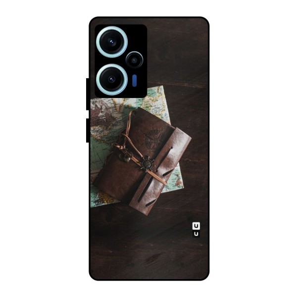 Map Journal Metal Back Case for Poco F5