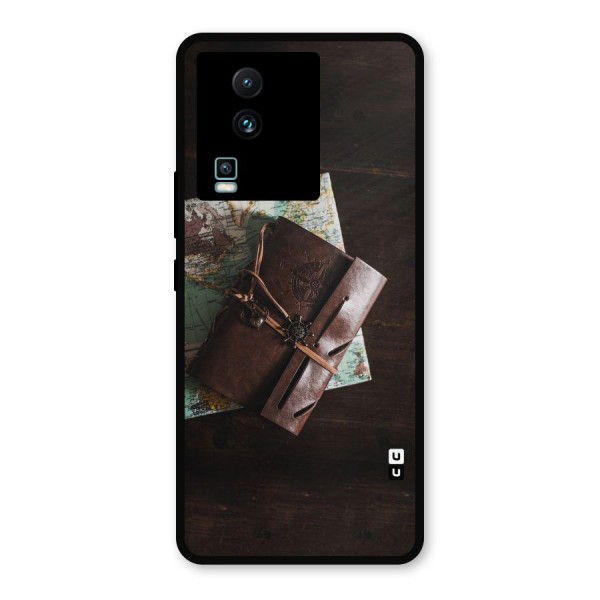 Map Journal Metal Back Case for iQOO Neo 7 Pro