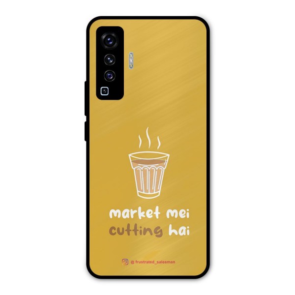 Market Mei Cutting Hai Mustard Yellow Metal Back Case for Vivo X50