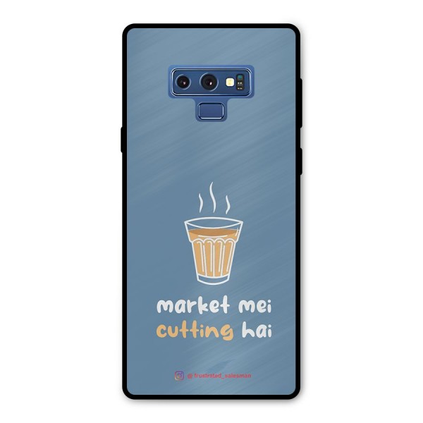 Market Mei Cutting Hai SteelBlue Metal Back Case for Galaxy Note 9