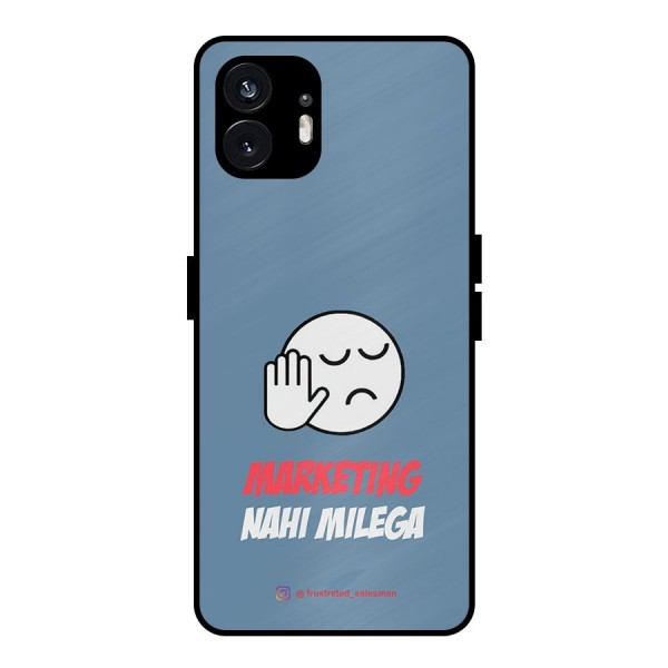 Marketing Nahi Milega SteelBlue Metal Back Case for Nothing Phone 2