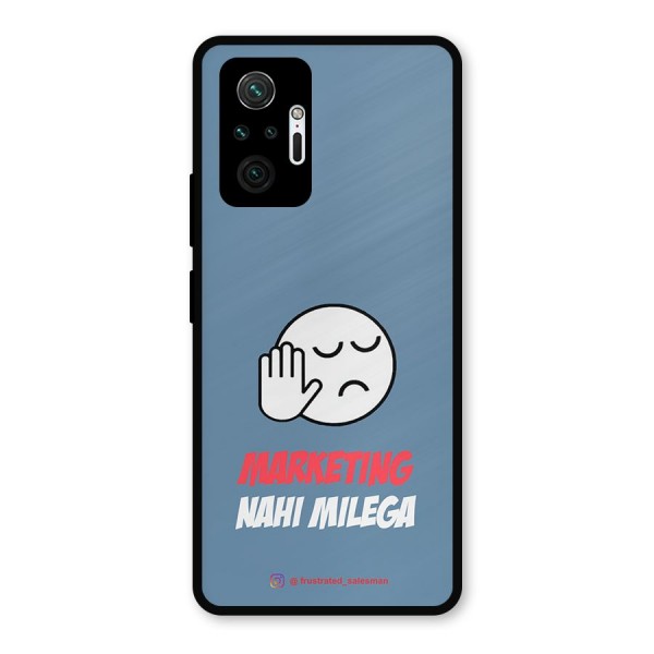 Marketing Nahi Milega SteelBlue Metal Back Case for Redmi Note 10 Pro Max