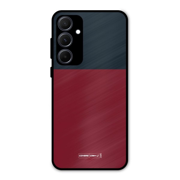 Maroon and Navy Blue Metal Back Case for Galaxy A35
