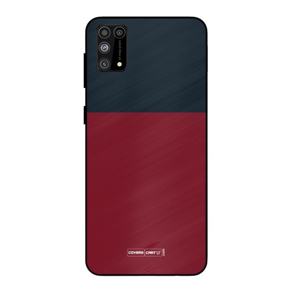 Maroon and Navy Blue Metal Back Case for Galaxy F41