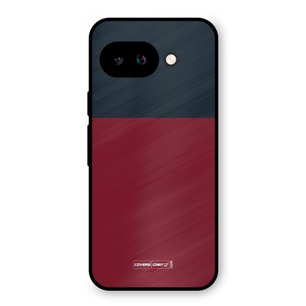 Maroon and Navy Blue Metal Back Case for Google Pixel 9a