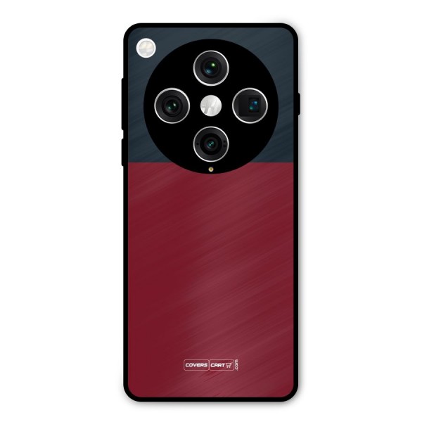 Maroon and Navy Blue Metal Back Case for Oppo Find X8 Pro