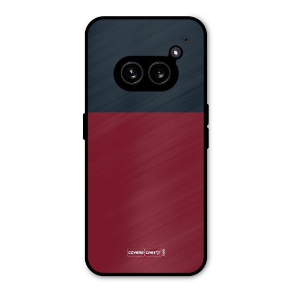 Maroon and Navy Blue Metal Back Case for Nothing Phone 2a