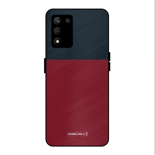 Maroon and Navy Blue Metal Back Case for realme 9 5G SE