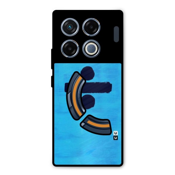 Math And Blue Metal Back Case for Infinix GT 20 Pro