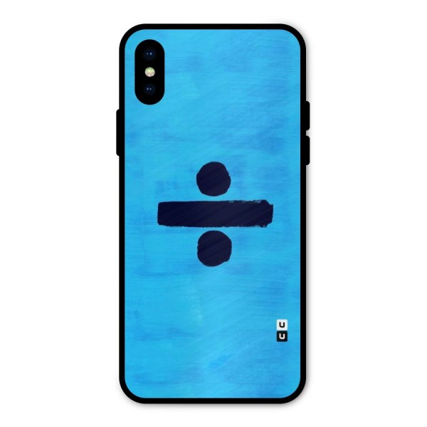 Math And Blue Metal Back Case for iPhone XS