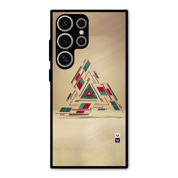 Maze Triangle Metal Back Case for Galaxy S24 Ultra