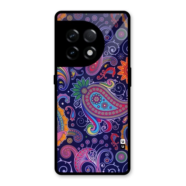 Mehendi Pattern Glass Back Case for OnePlus 11R