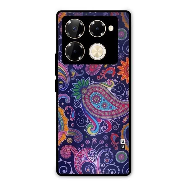 Mehendi Pattern Metal Back Case for Infinix Note 40 Pro
