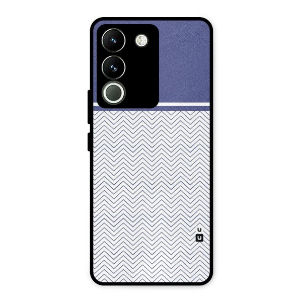 Melange Striped Pattern Metal Back Case for Vivo Y200