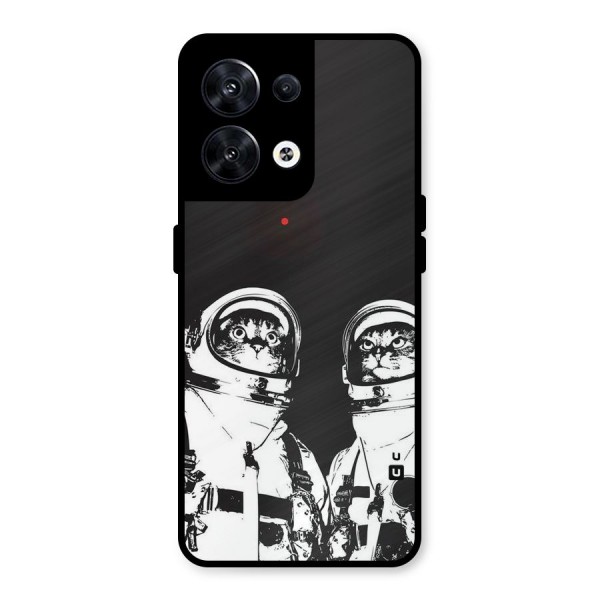 Meow Moon Metal Back Case for Oppo Reno8 5G