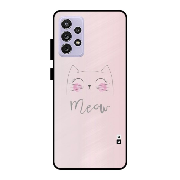 Meow Pink Metal Back Case for Galaxy A72