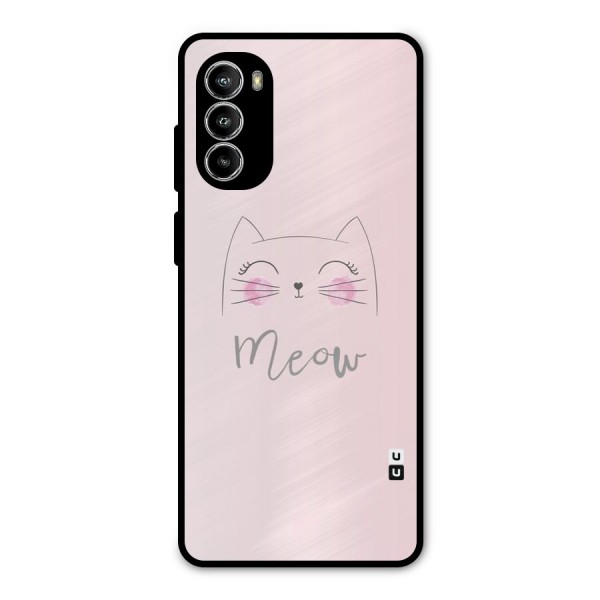 Meow Pink Metal Back Case for Moto G52