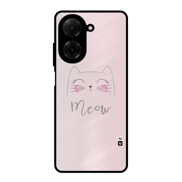 Meow Pink Metal Back Case for Redmi A5 4G
