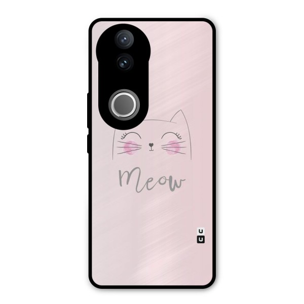 Meow Pink Metal Back Case for Vivo V50e