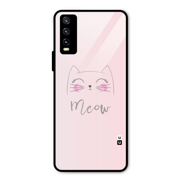Meow Pink Metal Back Case for Vivo Y20i