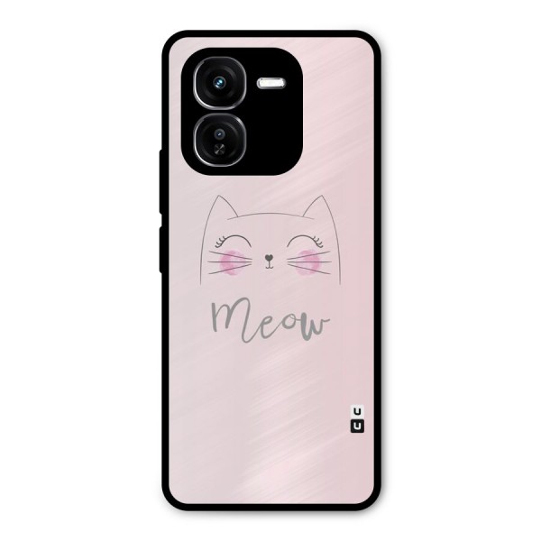 Meow Pink Metal Back Case for iQOO Z9x