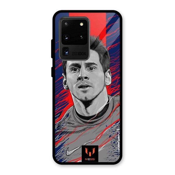 Messi For FCB Glass Back Case for Galaxy S20 Ultra