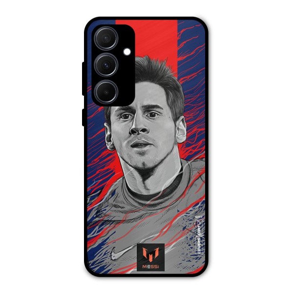 Messi For FCB Metal Back Case for Galaxy A35