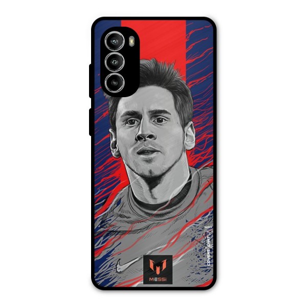 Messi For FCB Metal Back Case for Moto G52