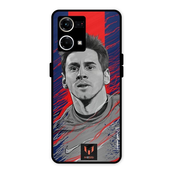 Messi For FCB Metal Back Case for Oppo F21 Pro 4G