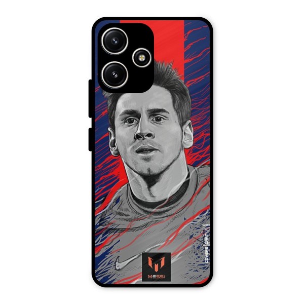 Messi For FCB Metal Back Case for Redmi 12 5G
