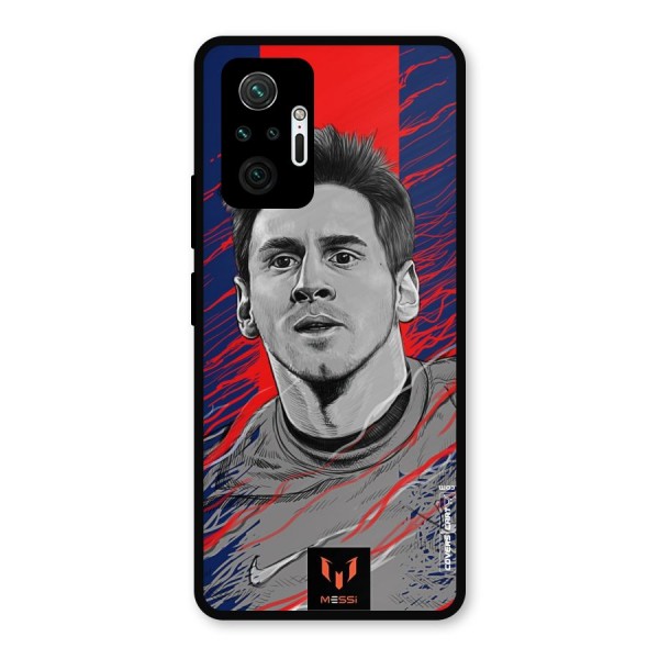 Messi For FCB Metal Back Case for Redmi Note 10 Pro Max