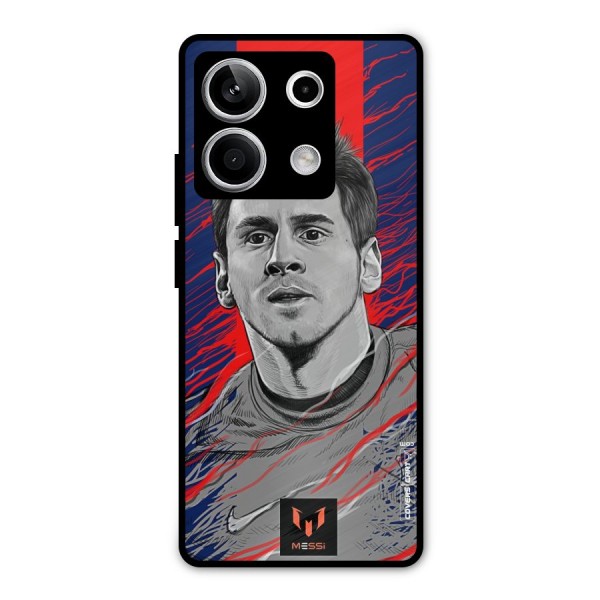 Messi For FCB Metal Back Case for Redmi Note 13 5G