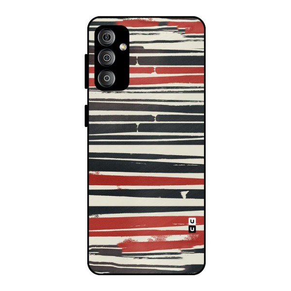 Messy Vintage Stripes Metal Back Case for Galaxy F23