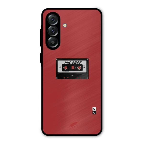 Mic Drop Cassette Minimalistic Metal Back Case for Galaxy A36