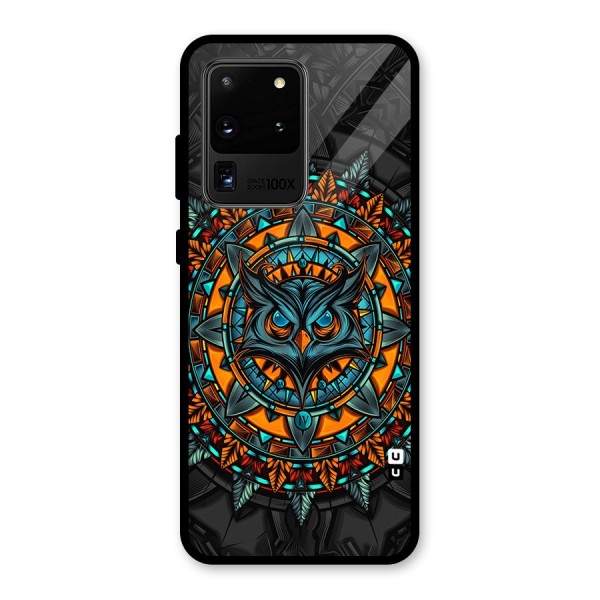 Mighty Owl Artwork Glass Back Case for Galaxy S20 Ultra