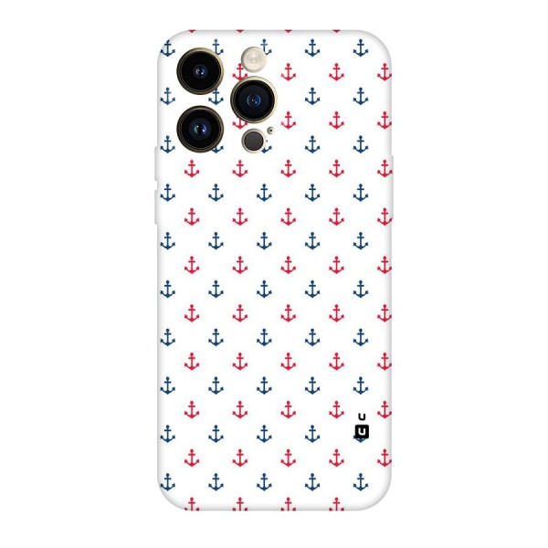 Minimal Anchor Pattern Original Polycarbonate Back Case for iPhone 14 Pro Max