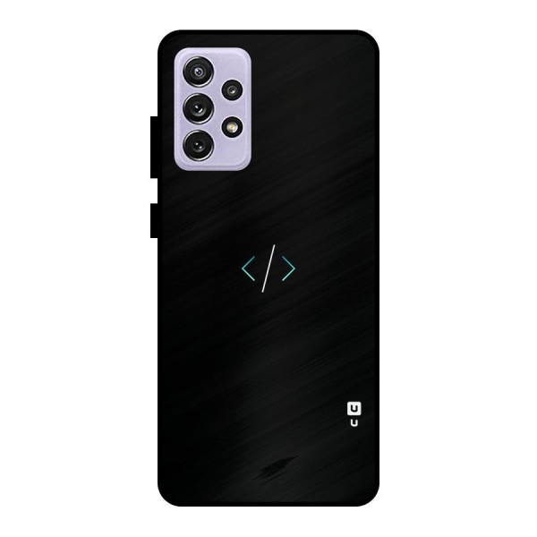 Minimal Dark Coding Metal Back Case for Galaxy A72
