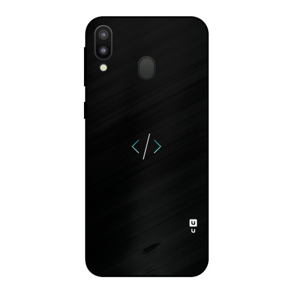 Minimal Dark Coding Metal Back Case for Galaxy M20