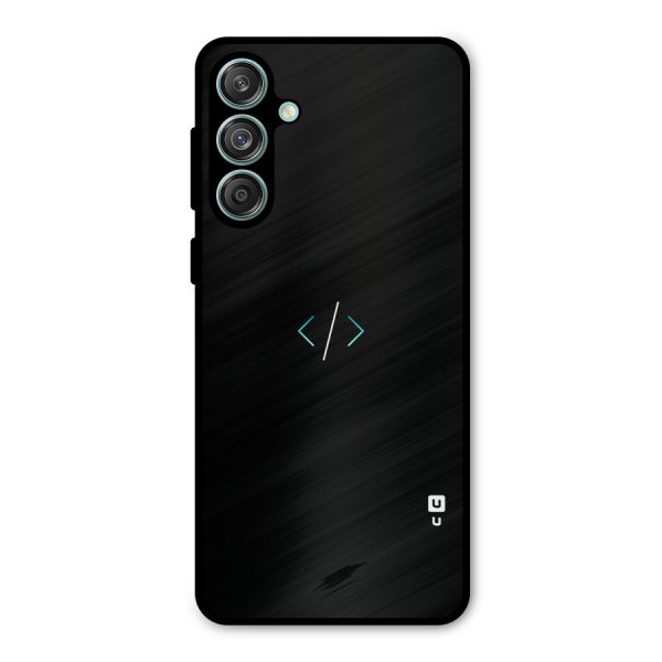 Minimal Dark Coding Metal Back Case for Galaxy M55 5G