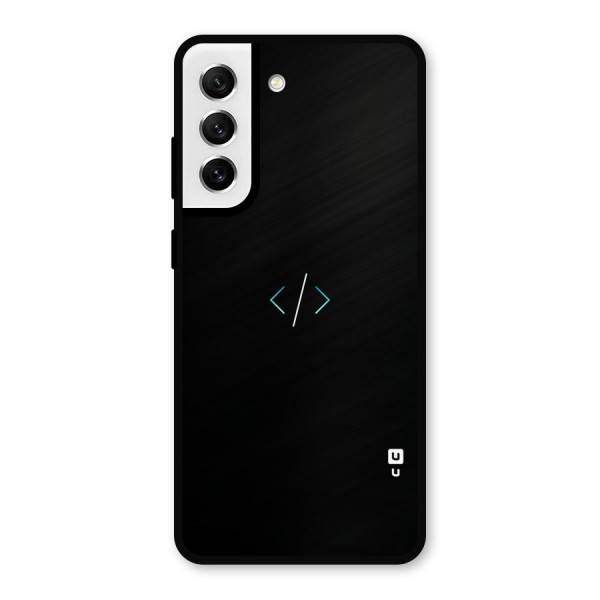 Minimal Dark Coding Metal Back Case for Galaxy S21 FE 5G