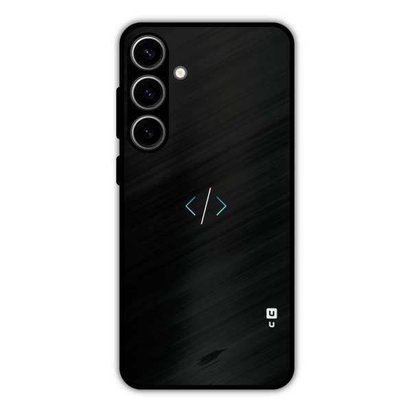 Minimal Dark Coding Metal Back Case for Galaxy S24 Plus