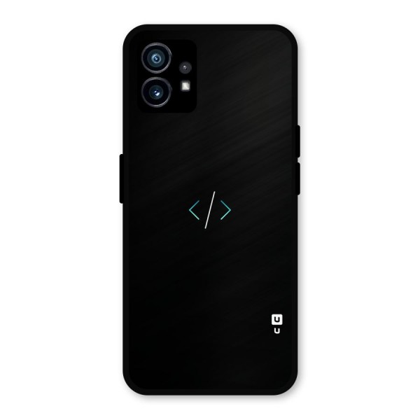Minimal Dark Coding Metal Back Case for Nothing Phone 1