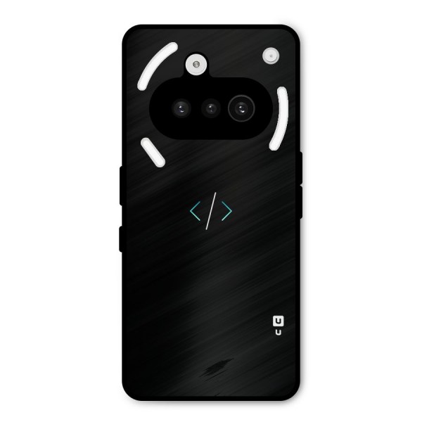 Minimal Dark Coding Metal Back Case for Nothing Phone 3a