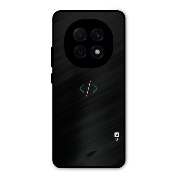 Minimal Dark Coding Metal Back Case for Oppo F29 Pro