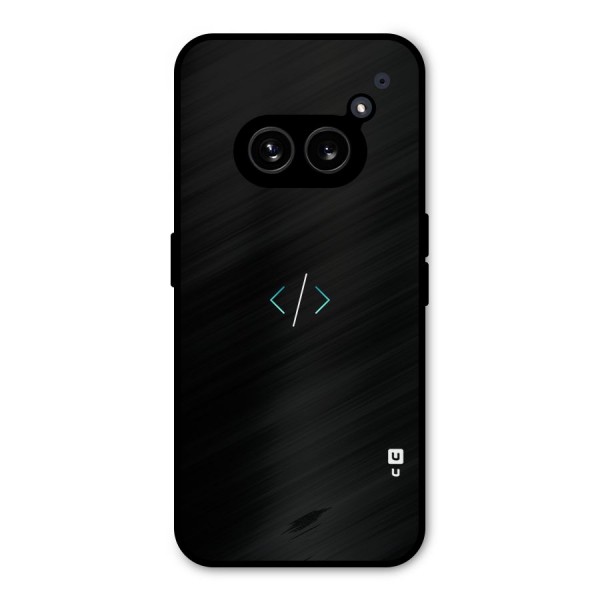 Minimal Dark Coding Metal Back Case for Nothing Phone 2a
