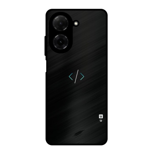 Minimal Dark Coding Metal Back Case for Poco C71