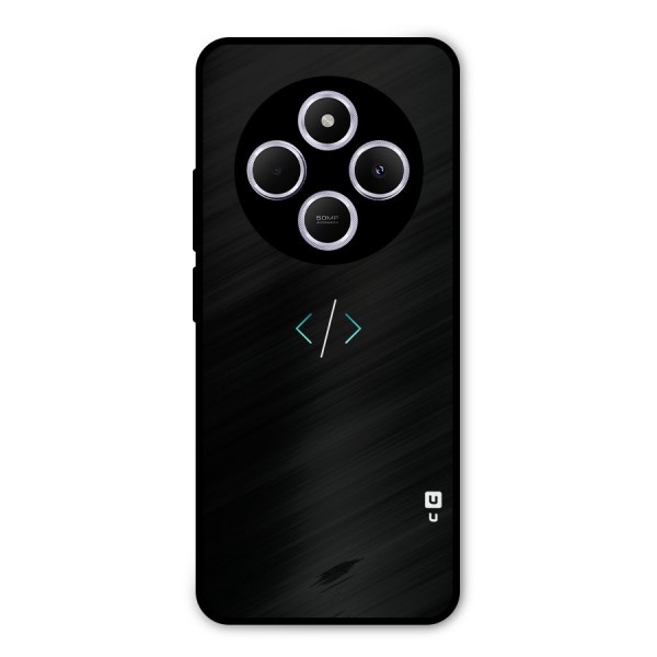 Minimal Dark Coding Metal Back Case for Poco C75 5G