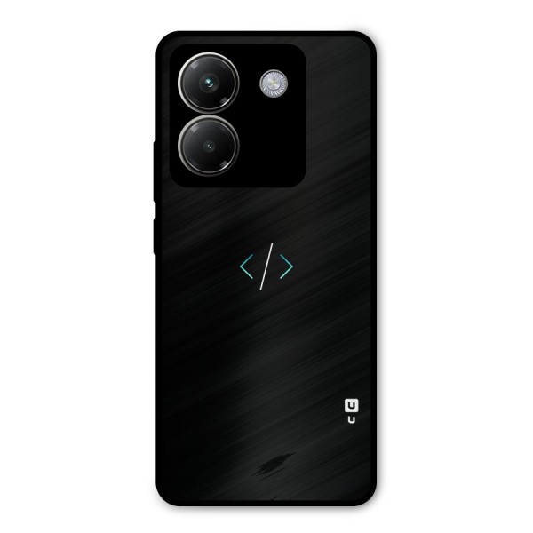 Minimal Dark Coding Metal Back Case for Poco M7 Pro 5G